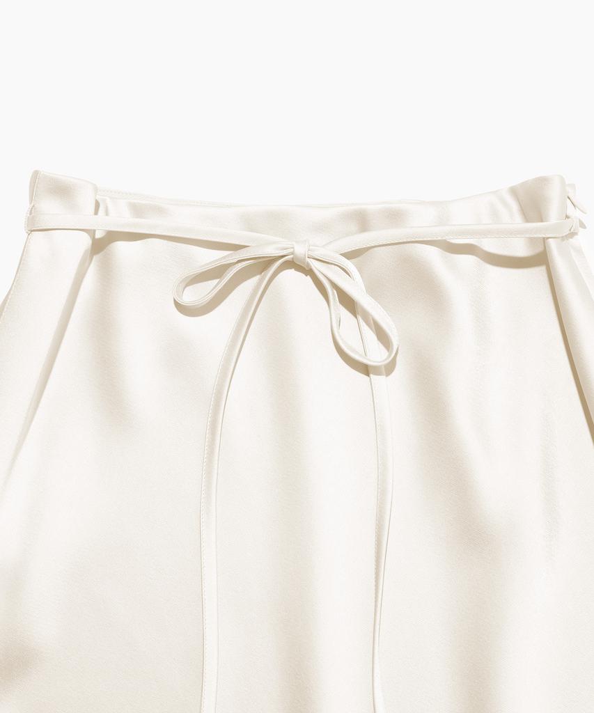 Tudment Satin Long Skirt Cream