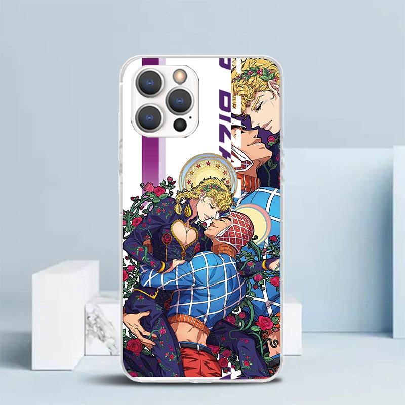 Чехол для телефона JoJo's Bizarre Adventure Аниме Для IPhone 16 17 Air 16E 15 14 Plus 13 Mini 12 11 Pro Max 7 8 + SE 2020 Мягкий ТПУ Задняя крышка