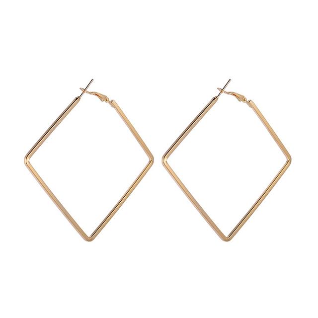 Модные большие геометрические серьги-кольца большого размера для женщин, баскетбольные серьги Brincos, большие квадратные серьги, ювелирные изделия в стиле панк