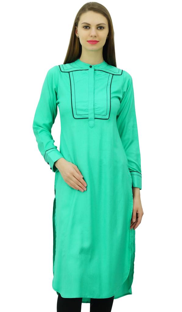 Phagun Дизайнерская индийская пенджабская курта из вискозы для женщин, этническая прямая повседневная туника