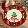 Modern Round Christmas Tree Crystal Velvet Carpet Christmas Simple Entrance Hallway Wear-Resistant Carpet Home Decor