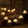 Reusable Holiday Seasonal Lights Halloween Ghost String Light, Hanging Fabric with Wizard Hat, Party Atmosphere Lighting Glowing Fairy for Fireplace