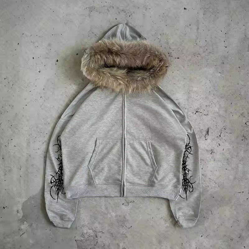 Новая унисекс толстовка с капюшоном, на молнии, с плюшевым козырьком, в уличном стиле, европейская и американская