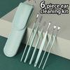 6PCS Ear Cleaning Tool Set Ear Cleaner Spoon Kit Health Care Earpick for Efficient Wax Removal for Adults and Kids