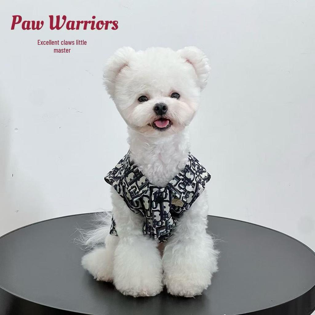 Роскошный джинсовый безрукавный жилет для собак - Подходит для золотистого ретривера, тедди, бишона, шнауцера, корги