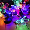 Solar String Flower Lights Outdoor Waterproof 12M 22M Cherry Blossom Garden Fence Patio Yard Christmas Tree Party LED Fairy Light