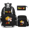 3Pcs/set Anime Dragon Ball Laptop Backpack Unisex Bagpack with Lunch Handbag for Girl Boy Teenager Schoolbag Men Women Leisure Bag Rucksack Mochila