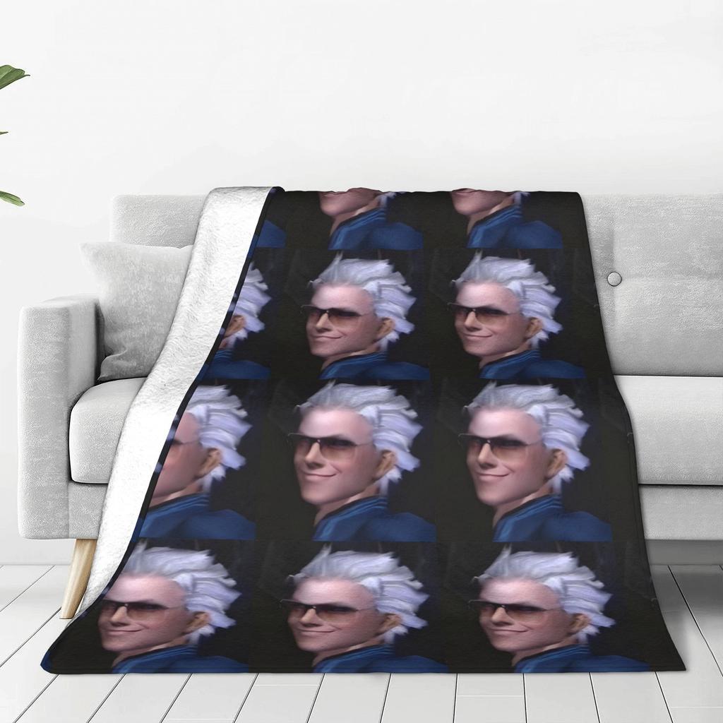 Game Vergil Dmc Blanket Devil May Cry Wool Funny Warm Throw Blanket for Home  Winter