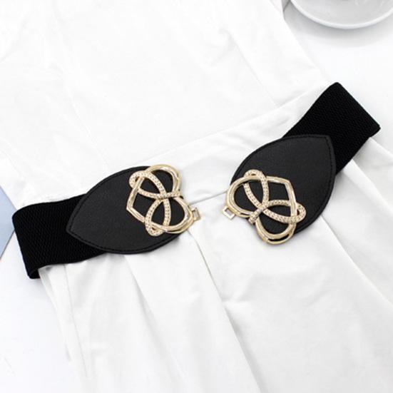 Женский ремень с пряжкой в форме сердца, эластичный пояс из искусственной кожи, универсальный затягивающийся пояс, платья, пальто, повседневная одежда для свиданий и вечеринок