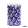 34Pcs DIY Home Decor Fashion Christmas Balls Ornament Xmas Tree Pendant Party Decor New Year