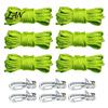 Portable Rope Roller 4/8/12Pcs Tensioner with Cord, Heavy Duty Tie Down Roller, Stainless Steel Buckle Metal Tightening Tool for Camping, Tarps,