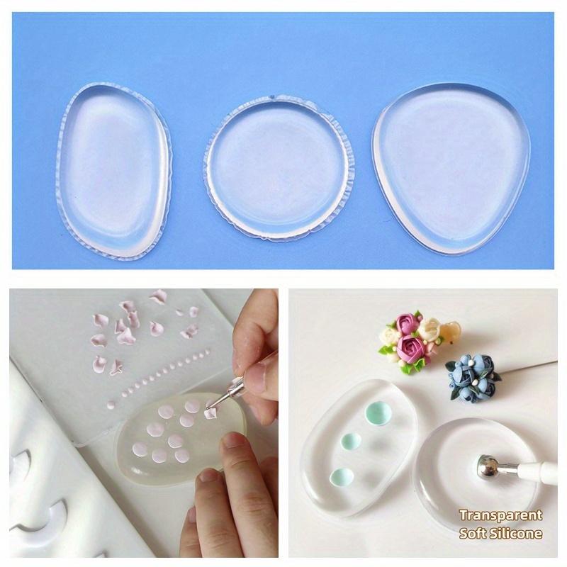 1pc Pottery Tool Soft Silicone Pad Modeling Dotting Tool Polymer Clay Mold for DIY Earrings Handicrafts Petal Making Accessories