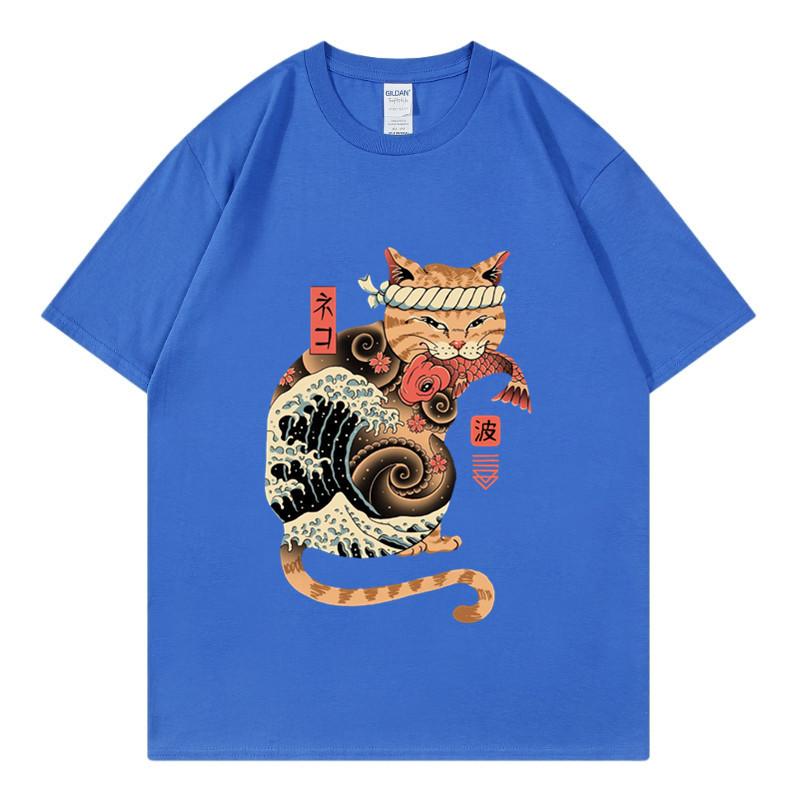 Trendy summer 2D digital printed Tshirt sports round neck casual short sleeved top