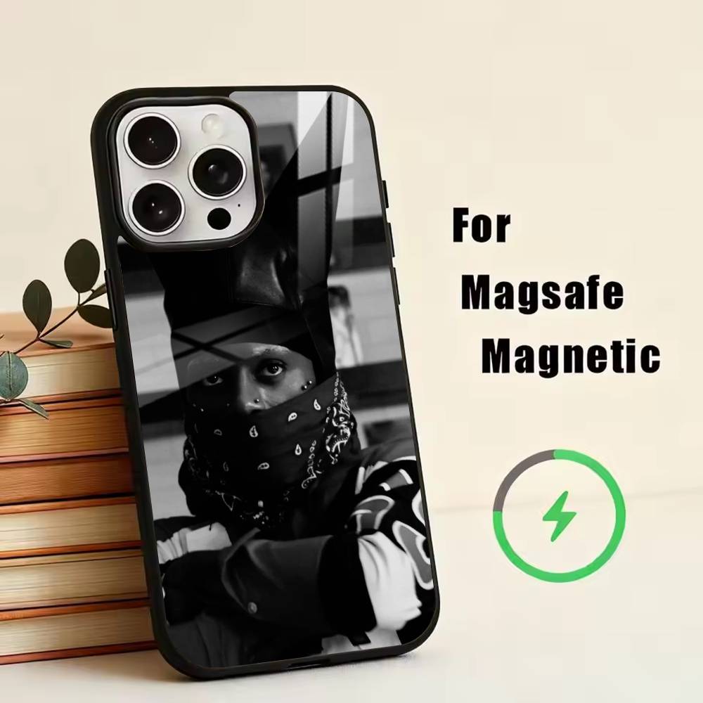 Чехол rage Playboi Carti для iPhone 17, 16, 15, 14, 13, 12, 11 Plus, Pro, магнитный, для беспроводной зарядки Magsafe