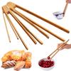 Bamboo Toast Tongs for Cooking Food Clips Bacon Bread Tongs Kitchen Tongs