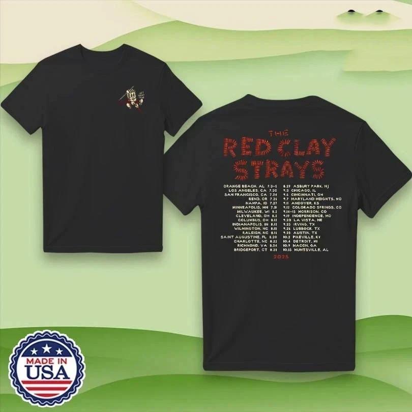The Red Clay Strays Get Right Concert 2025 Tour T Shirt Full Size S-5XL Unisex T-Shirt