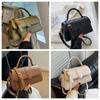 Pu Leather Women Commute Crossbody Bag Square Carrying Vintage Underarm Handbag Minimalist Waterproof Fashion Shoulder Bag