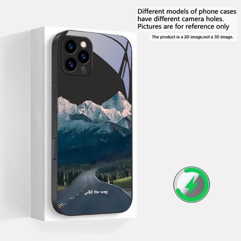 Пышный лес из листьев Подходит для iPhone 16E 17 Pro Max 15 Pro 14 13 Plus 12 mini 11 16 Air 17Pro Магнитный Стеклянный Чехол для Телефона