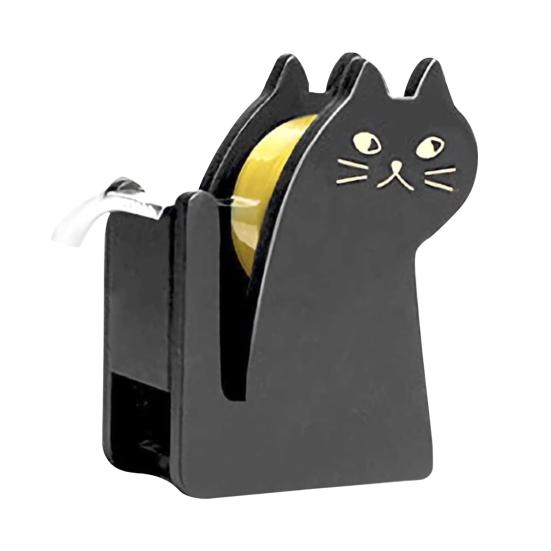 Настольный диспенсер для клейкой ленты, деревянный диспенсер в форме кошки для упаковки подарков, держатель рулона клейкой ленты для офиса, дома, школы