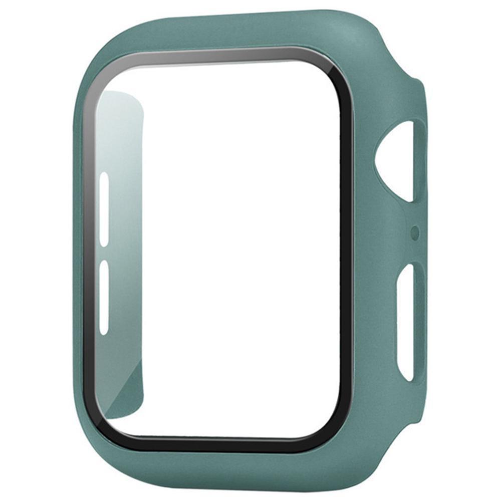 Пленка с чехлом из ПК для Apple Watch Ultra 9 8 7 49 мм 41 мм 45 мм SE 6 5 4 3 2 1 40 мм 44 мм 42 мм 38 мм Защитная пленка из закаленного стекла для экрана, бампер