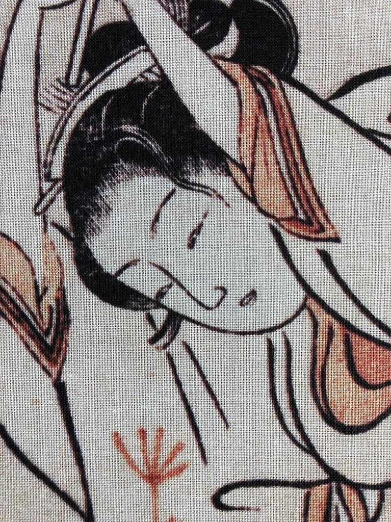 Hand Towel from All Over the World Beautiful Woman Flying from the Stage At Kiyomizu by Suzuki Harunobu Ukiyo-e "A Temple"