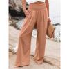 Casual Elastic High Waist Wide Leg Pants