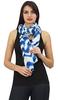 Shibori Print Women Indigo Blue Cotton Voile Long Stole Wrap Scarf