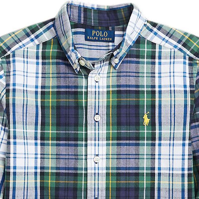 Polo Ralph Lauren Клетчатая рубашка с длинным рукавом на одной пуговице для детей Многоцветная CWPOWOVY6820512-100