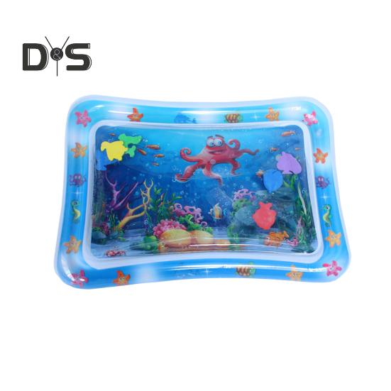 Коврик с датчиком воды для кошек, утолщенный сенсорный игровой коврик с рыбным узором, надувной охлаждающий комфортный летний коврик для воды для домашних животных