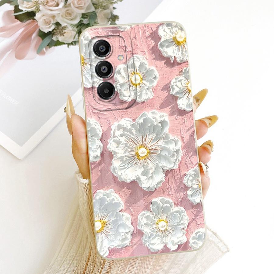 Для Samsung Galaxy A17 5G Чехол SM-A176B Мягкий Матовый Защита Камеры Бант Цветок Чехол для Телефона Для SamsungA17 A 17 5G Обложка Coque