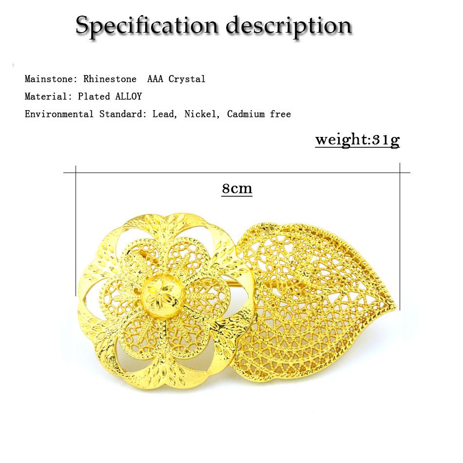 Gold Color Sunflower Women's Brooch Mink Wedding Jewelry Brown Brooch Special Accessories