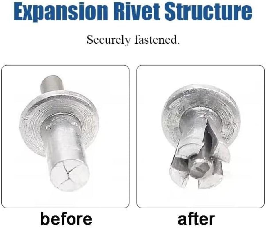 Распорные заклепки из алюминиевого сплава, заклепки с распорной головкой и гвоздями, прокалывающие заклепки, стержни из нержавеющей стали, шурупы, крепежи для досок и стен
