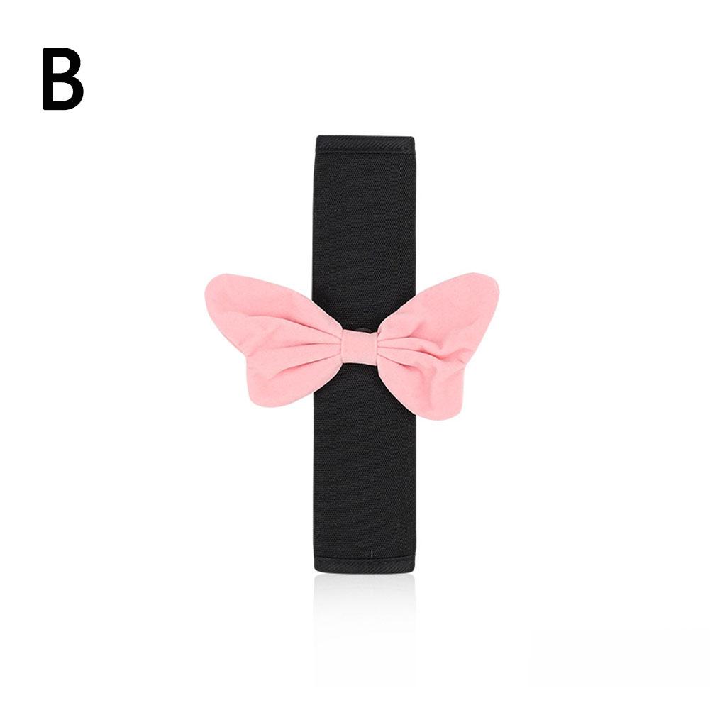 Car Seat Belt Cover Portable Car Interior Trim Supplies Cute Belt Bow Cover Utility Shoulder Se F7B1