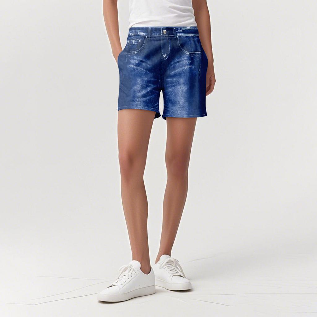 Women's Casual Sports Pants Sweatpant Jeans Print Denim Pants