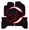 Velour floor mats with red edge for: Mitsubishi Pajero Sport I SUV (1996-2008)
