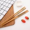 Многоразовый набор из 5 пар бамбуковых палочек ручной работы в японском стиле из натурального дерева, палочки для еды, суши, еды, кошек, цветов, разноцветные деревянные палочки для еды