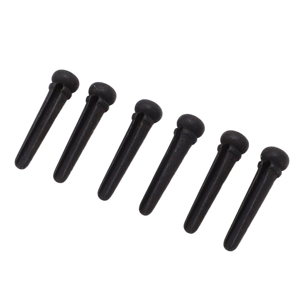 6 штифтов для гитарного бриджа, черные, изящные, простые, долговечные, стандартные, для гитары.