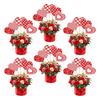 15Pcs Heart Vase Floral Insert Set Valentine's Day Romantic Table Decor for Centerpiece Party Wedding