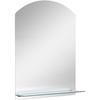 VidaXL Wall Mirror with Shelf 20x40 Cm Tempered Glass