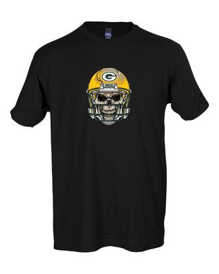 Green Bay Packers Skull HelmeT-Shirt 6 Sizes!! S-5XL