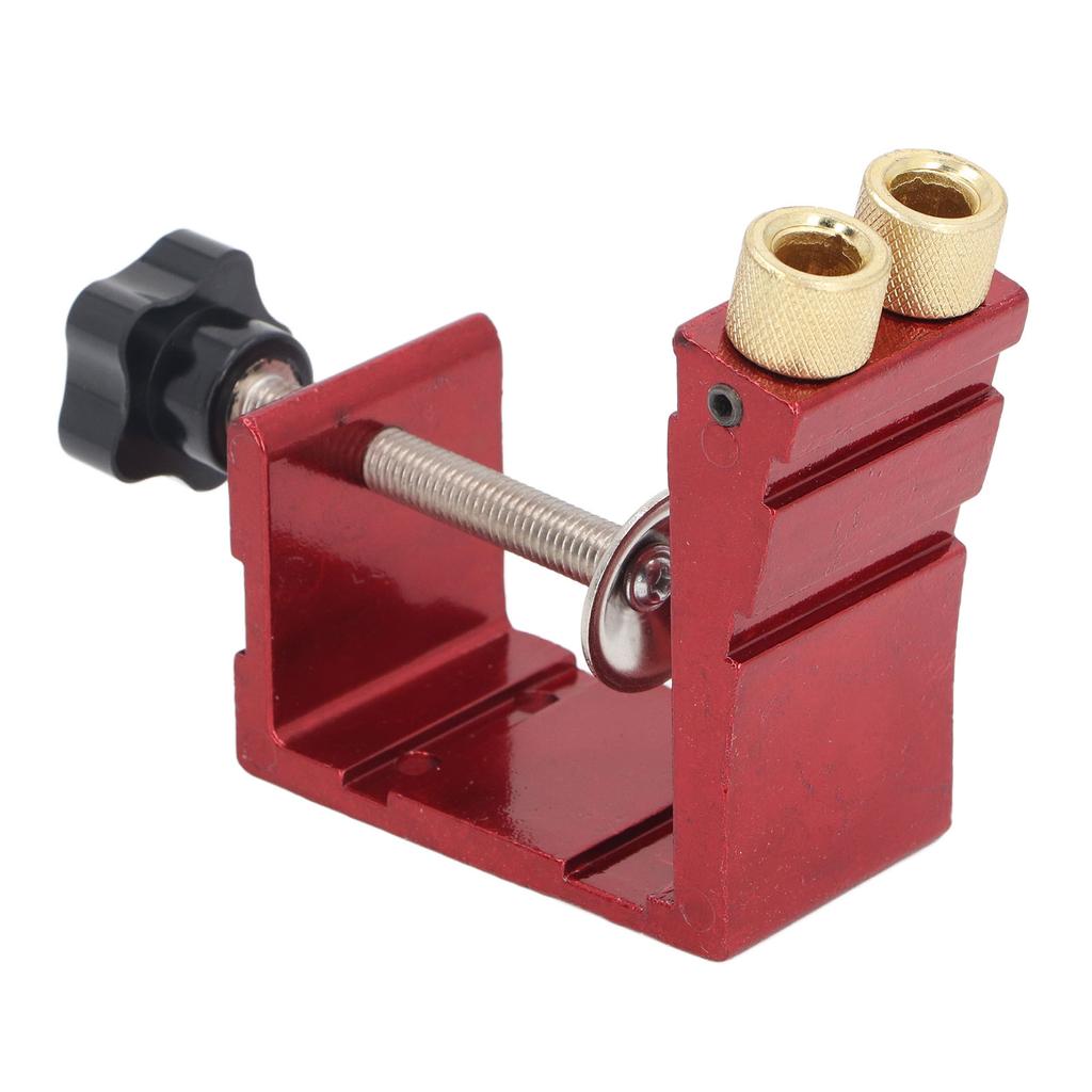 Pocket Hole Jig Kit Aluminum Alloy Adjustable Oblique Pocket Hole Jig Dowel Drill Guide for