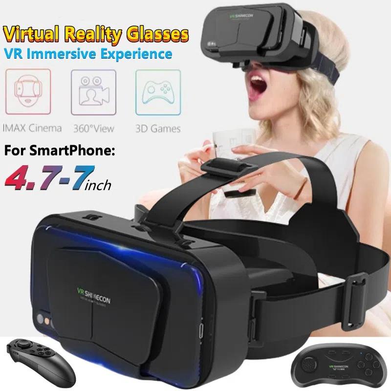 3D VR Игровые Очки, Панорамный VR Бокс для Ношения на Голове, для Смартфонов 4,7-7,0 Дюймов