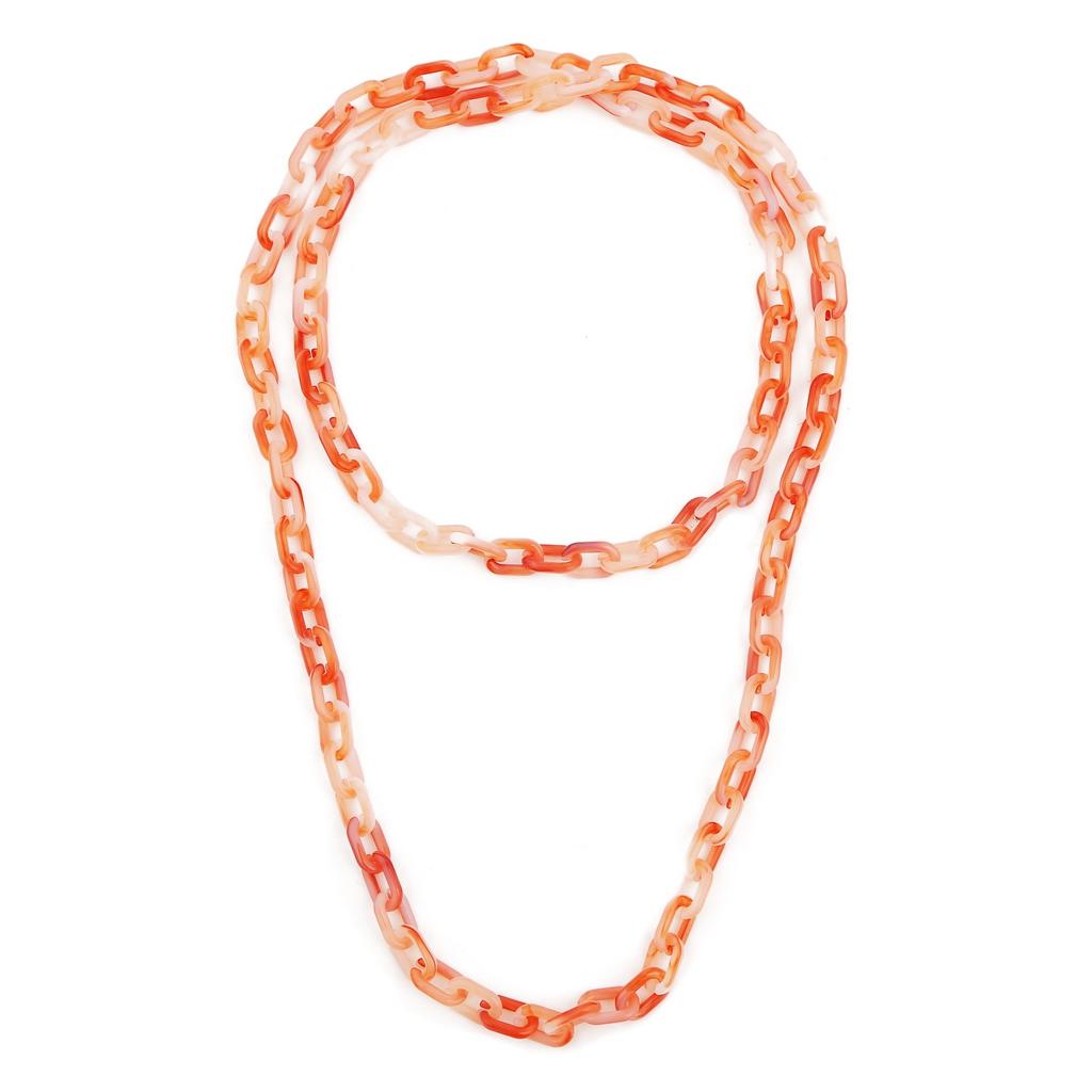 Ожерелье для женщин Аксессуарыins Двухслойная цепочка для свитера Длинный крест Персонализированное акриловое ожерелье Ювелирные изделия Красивое элегантное ожерелье для нее