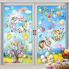 New Easter Bunny Easter Egg Electrostatic Insulation Window Sticker Window Glass Door Decoration
