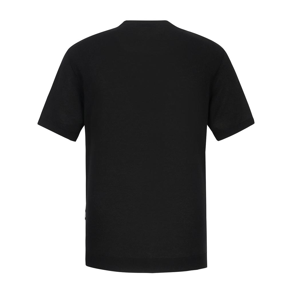 FERRAROMILANO Basic Round Short Sleeve Knit Black (Amserd20139)