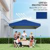 Gazebo Roof Replacement UV50+ Waterproof Pop Up Canopy Cover with 8 Drainage Holes 3 x 3 m Blue