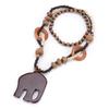 Wholesale Price Hot Sale for Women Necklace Long Hand Made Bead Wood Elephant Pendant Ethnic Style