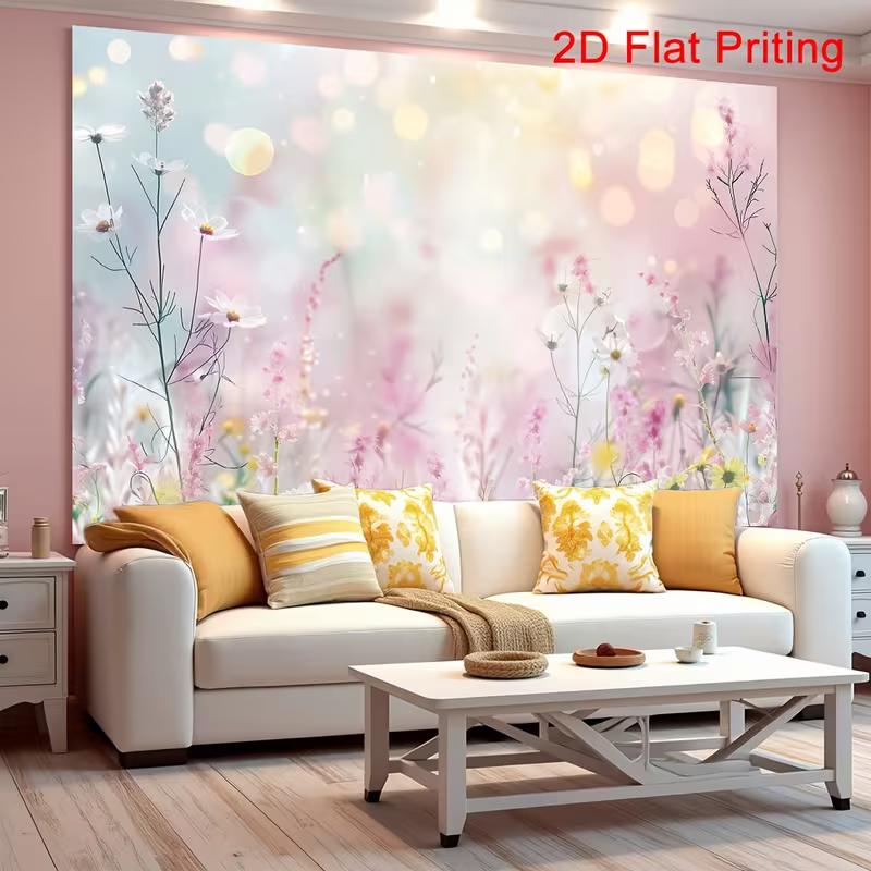 2D Blush Floral Backdrop 2D Flat Print for Weddings, Showers, and Outdoor Events