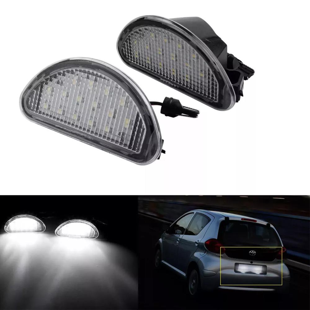 1 пара для Toyota Aygo MK I 2005-2014 светодиодная подсветка номерного знака ксеноновый белый автозапчасти