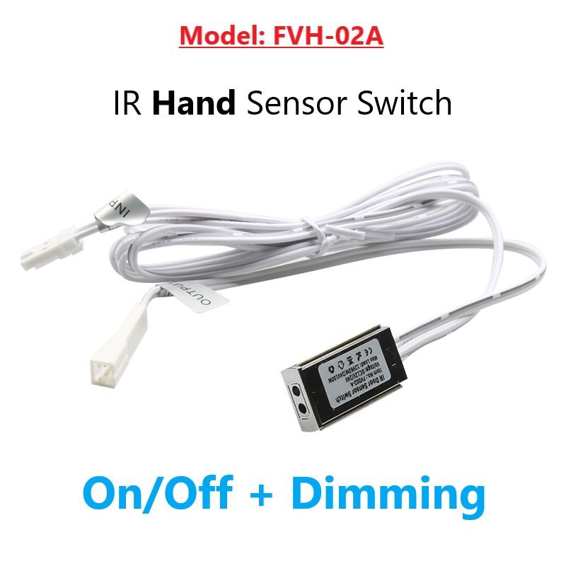 DC 12V 24V Furniture Cabinet Door Infrared Sensor Switch Hand Control Dimmer LED Sensor Suitable for Wardrobe Light